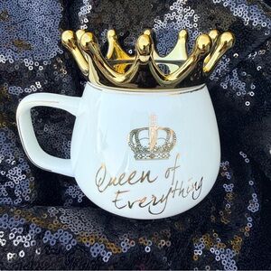 Crown Mug - Queen Of Everything Mug Set - NIB Luxe England Gift Royal Coffee Tea